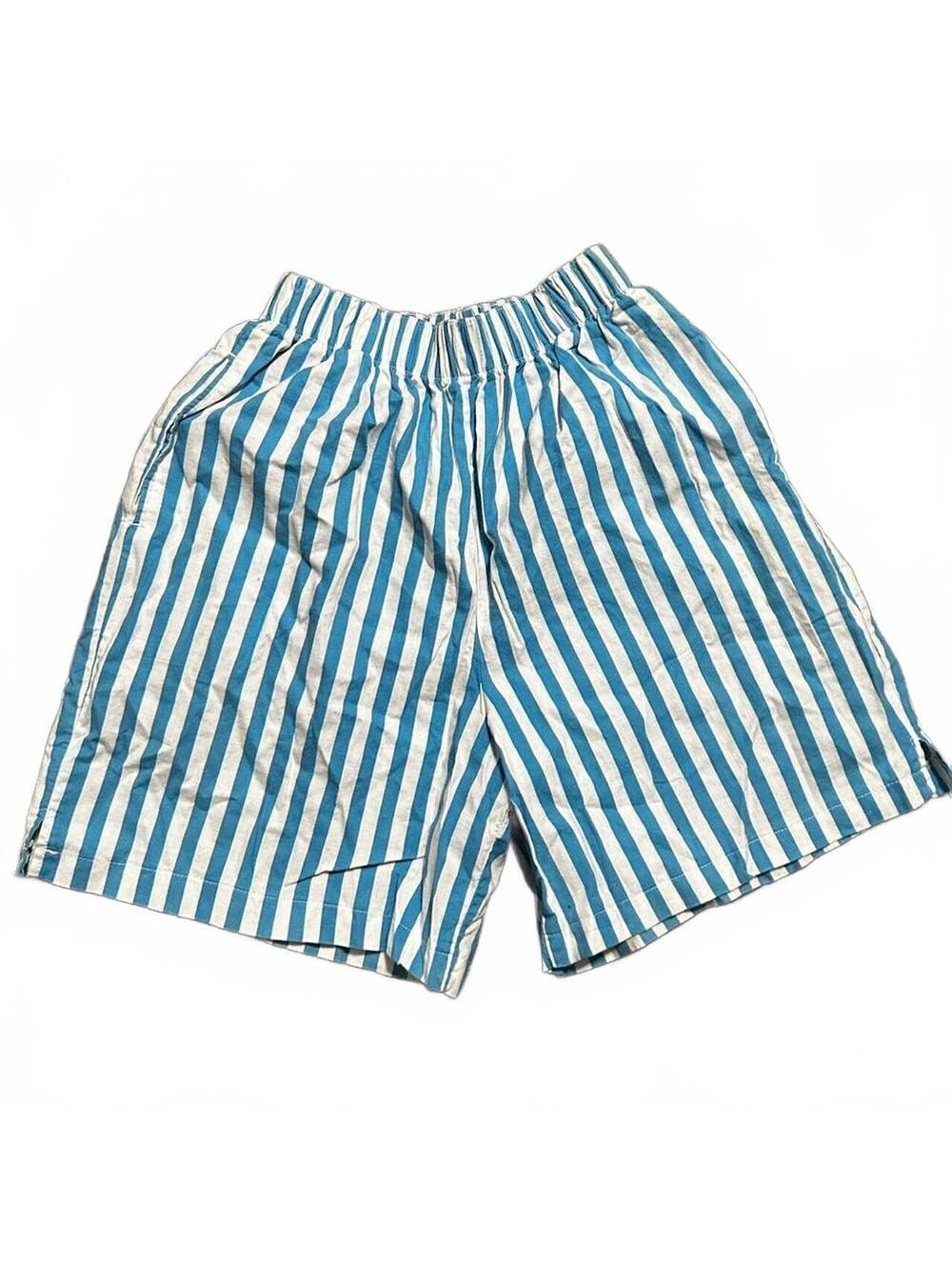 90s Partners Brand Blue and White Stripped Boxer Style Shots Size 6/small